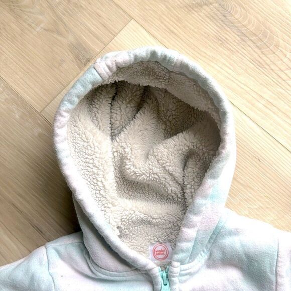 Wonder Nation Tie Dye Fleece Lined Zip Up Jacket Coat Size Small - Picture 4 of 5